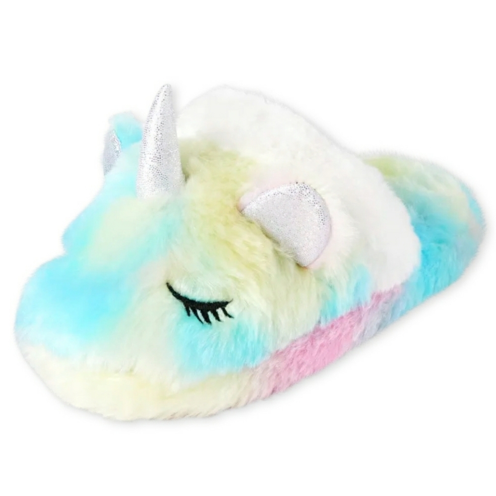 New Kids Tie Dye Unicorn Slippers